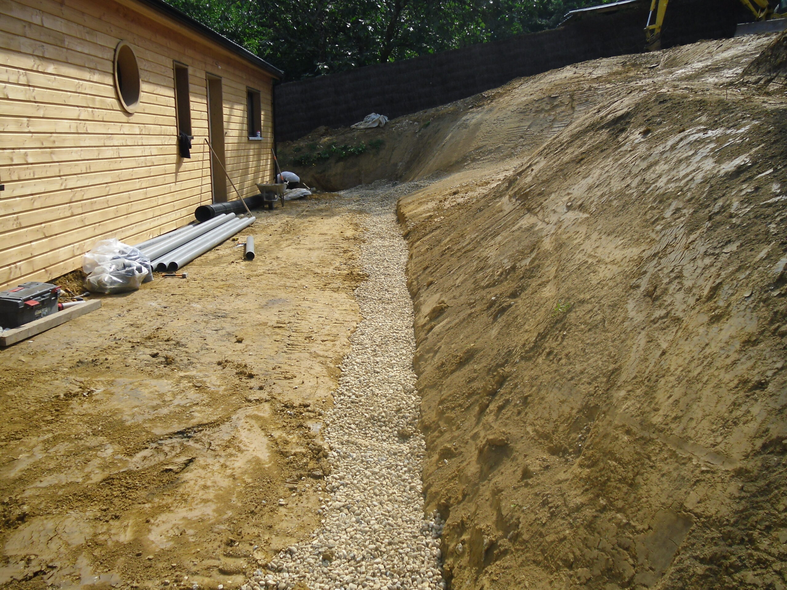 Edgard Travaux Publics : Drainage d&rsquo;une habitation à flanc de côteau